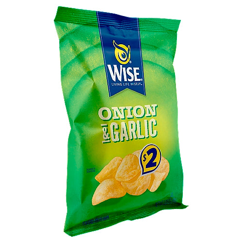WISE ONION GARLIC POTATO CHIPS / 3.25 OZ Brooklyn Fare