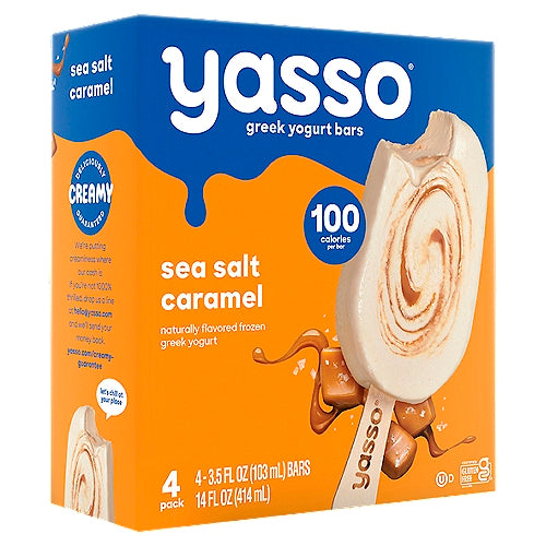 YASSO YOGURT SEA SALT CARAMEL GREEK YOGURT BAR / 14 FL OZ Brooklyn Fare