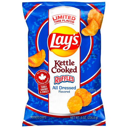 LAY'S KETTLE COOKED RUFFLES ALL DRESSED / 8 OZ – Brooklyn Fare