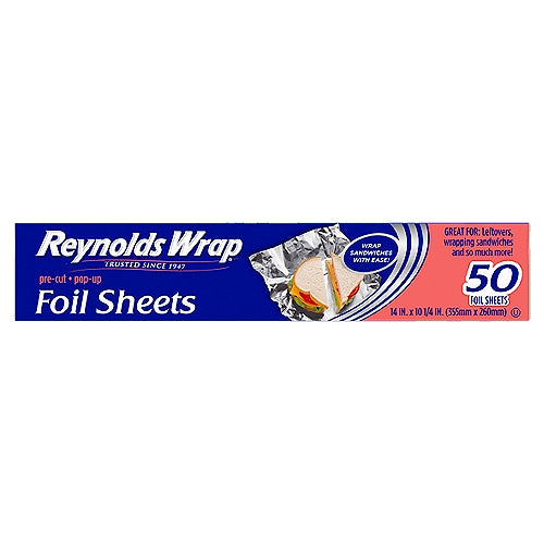 REYNOLDS WRAPPERS POP UP FOIL SHEET / 50 CT – Brooklyn Fare