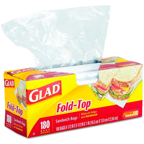 GLAD FOLD TOP SANDWICH BAG / 180 CT – Brooklyn Fare