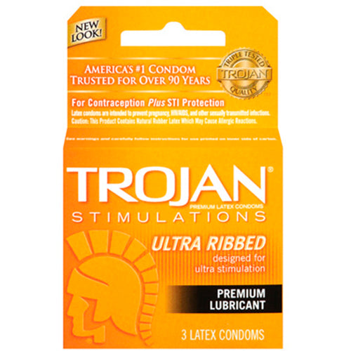 TROJAN CONDOM RIBBED LUBE / 3 CT Brooklyn Fare TROJAN CONDOM RIBBED LUBE / 3 CT Brooklyn Fare