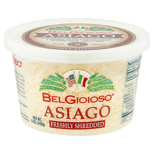 BelGioioso Shredded Cheese, Asiago