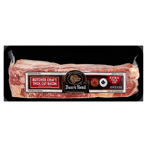 BOAR'S HEAD BUTCHER CRAFT THICK CUT BACON / 20 OZ – Brooklyn Fare