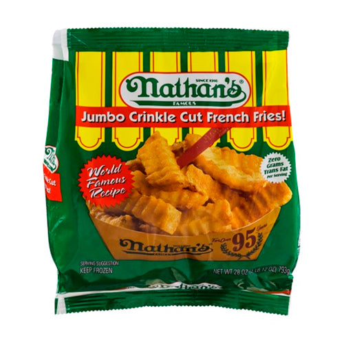 Nathan's French Fries, Crinkle Cut, Jumbo
