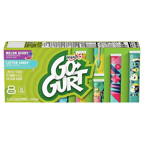 Cotton Candy GO-GURT® Yogurt, 8 Tubes