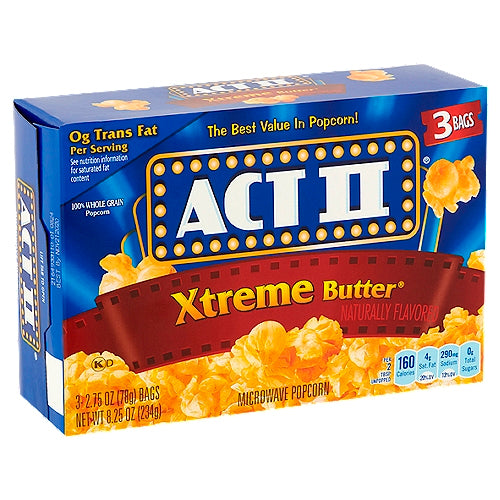Acio Popcorn ACTII XTREME BUTTER POPCORN / 8.25 OZ – Brooklyn Fare