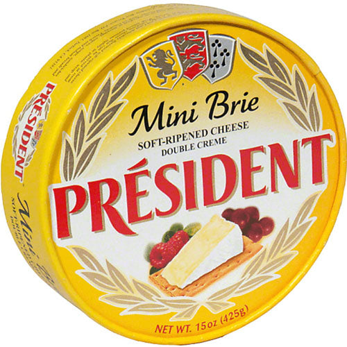 President Mini Clips PRESIDENT MINI BRIE PLAIN SOFT RIPENED CHEESE / 8 OZ – Brooklyn Fare