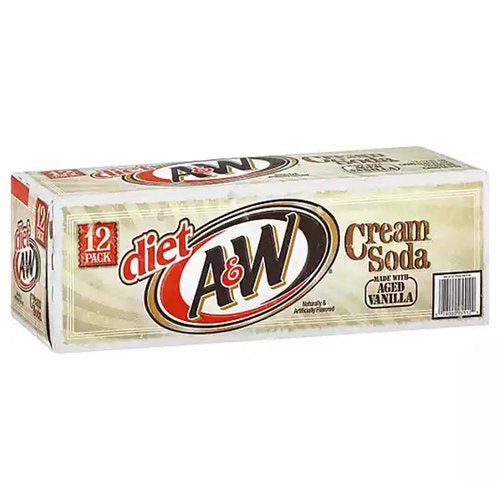 A&W Cream Soda Pop, 12 fl oz, 12 Pack Cans