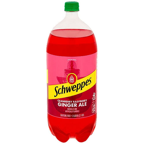 SCHWEPPES CRANBERRY RASPBERRY GINGER ALE SODA / 67.6 FL OZ – Brooklyn Fare