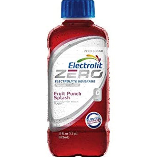 ELECTROLIT ZERO FRUIT PUNCH SPLASH ELECTROLYTE BEVERAGE / 21 FL OZ